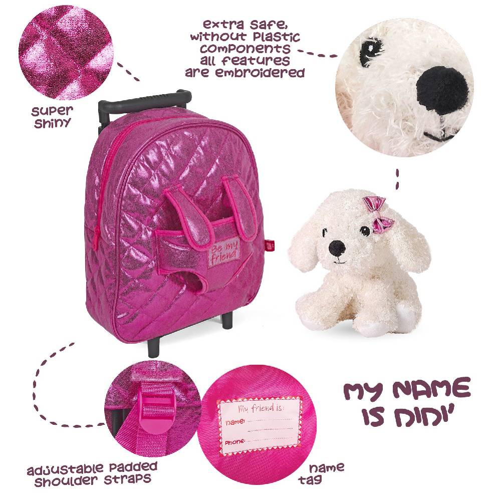 Perletti Trolley con Peluche Barboncino Fino Al -60%