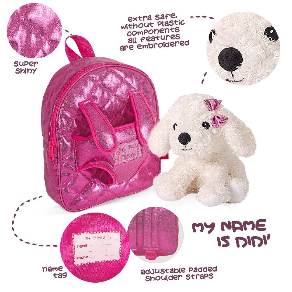 Perletti Zainetto con Peluche Barboncino Sottocosto