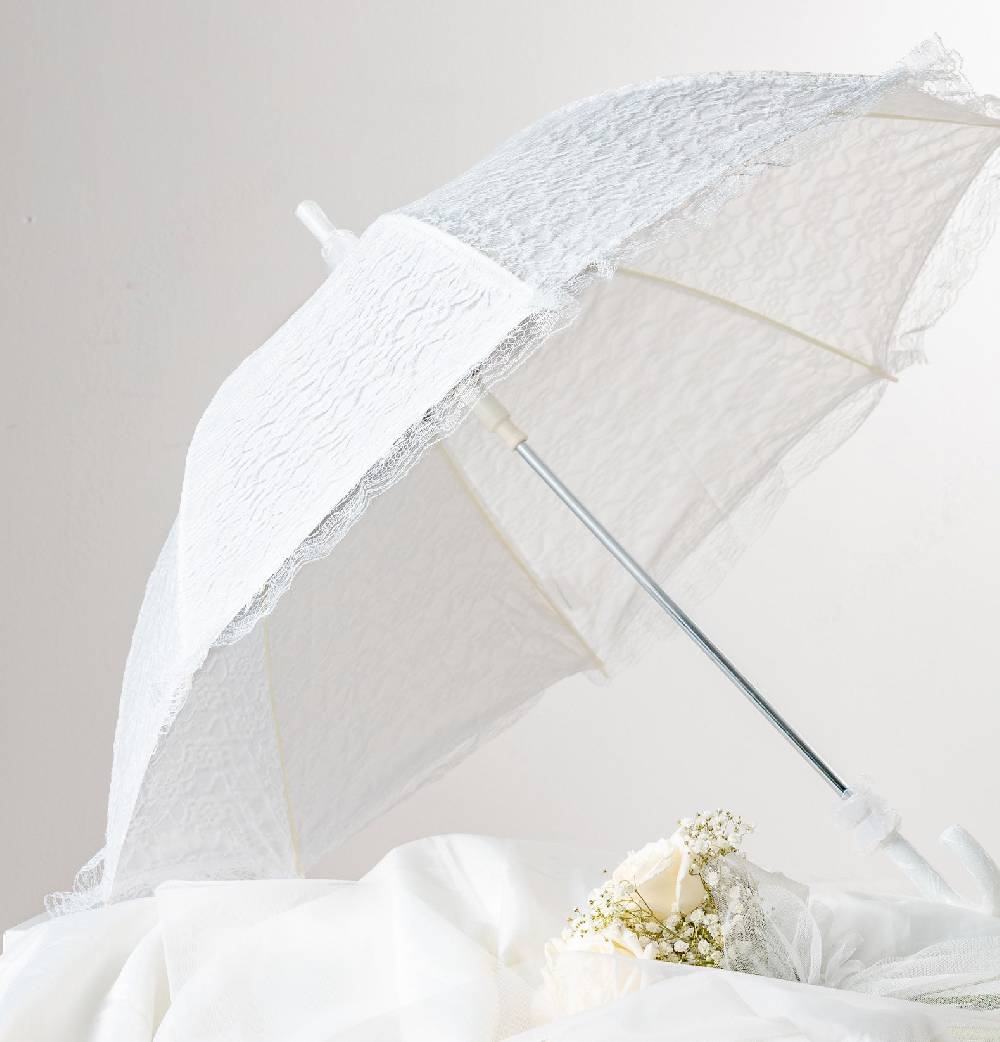 Perletti Ombrello Sposa Parasole in Pizzo In Linea