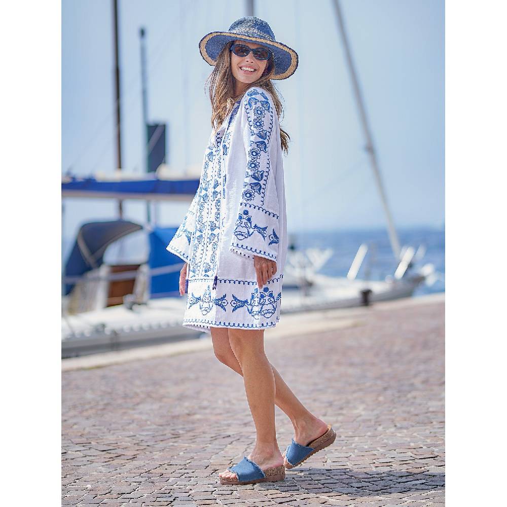 Perletti Sandalo Denim con Zeppa Promozione Limitata