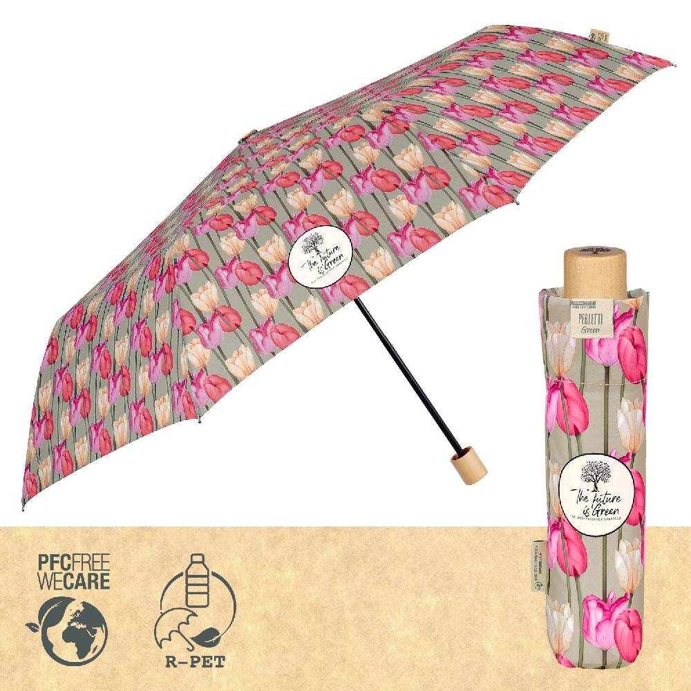 Perletti Ombrello Green Manuale Tulipani Rosa Affare Del Giorno