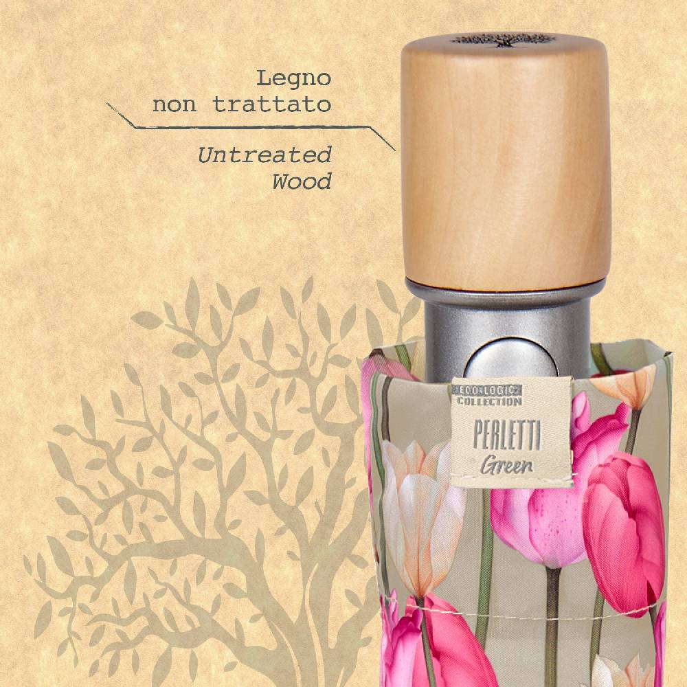 Perletti Ombrello Green Automatico Tulipani Rosa Sconto