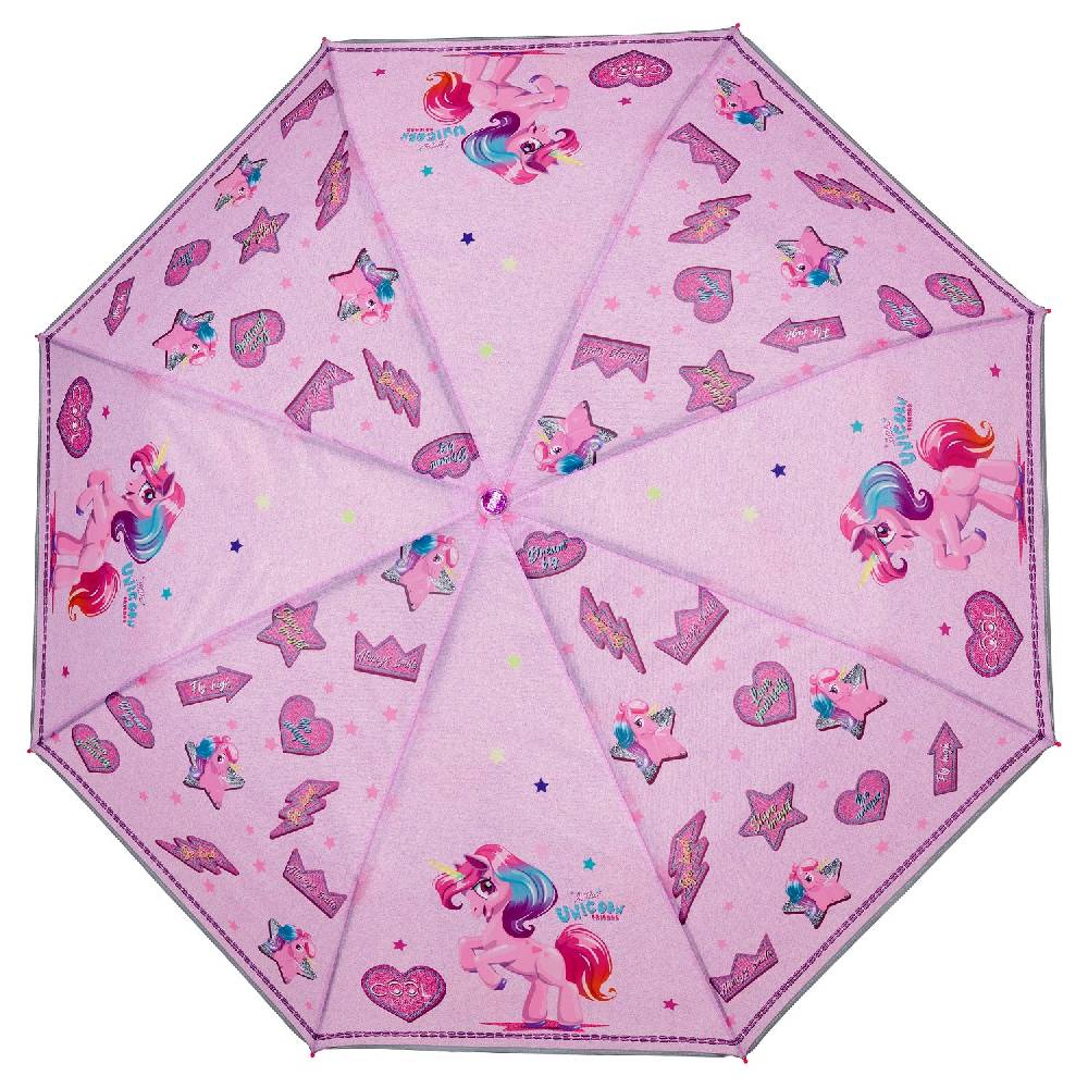 Perletti Ombrello Unicorno Rosa con Cuori e Stelle Vendita Economica