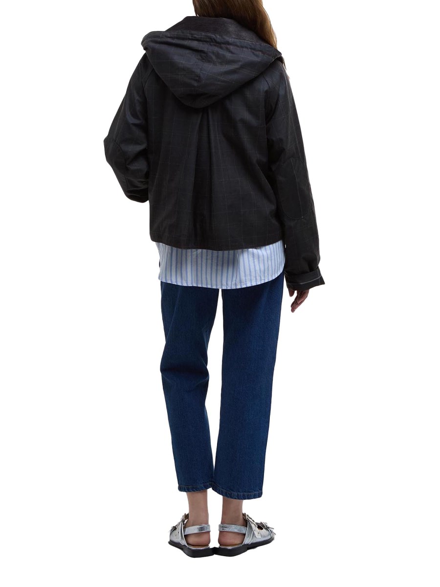BARBOUR X GANNI ANORAK SMOCK BARBOUR X GANNI IN COTONE CERATO Spedizione Gratuita