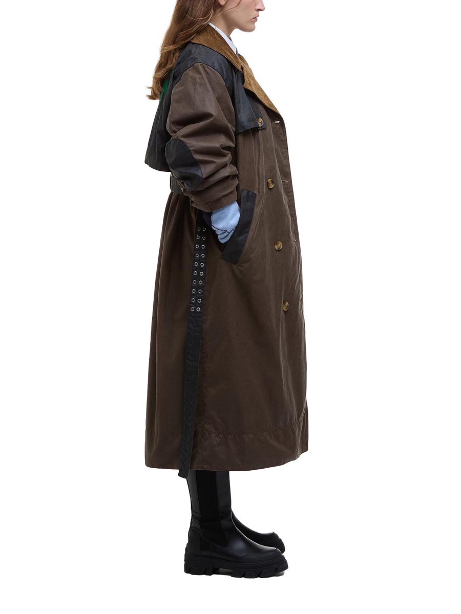 BARBOUR X GANNI TRENCH IN COTONE CERATO BARBOUR X GANNI Pezzi Unici