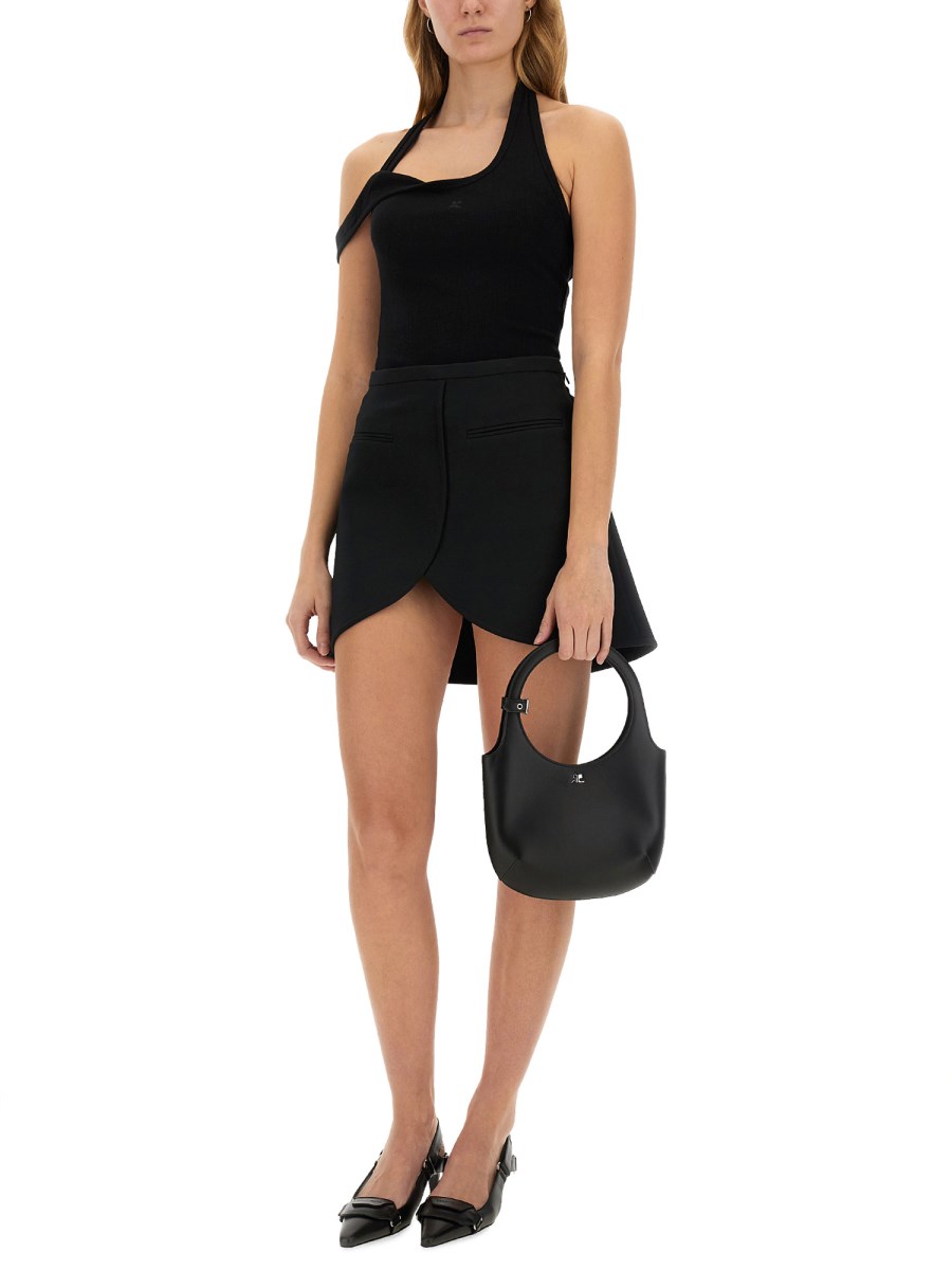 COURREGES TOP ASIMMETRICO '90 A COSTE Consegna Veloce