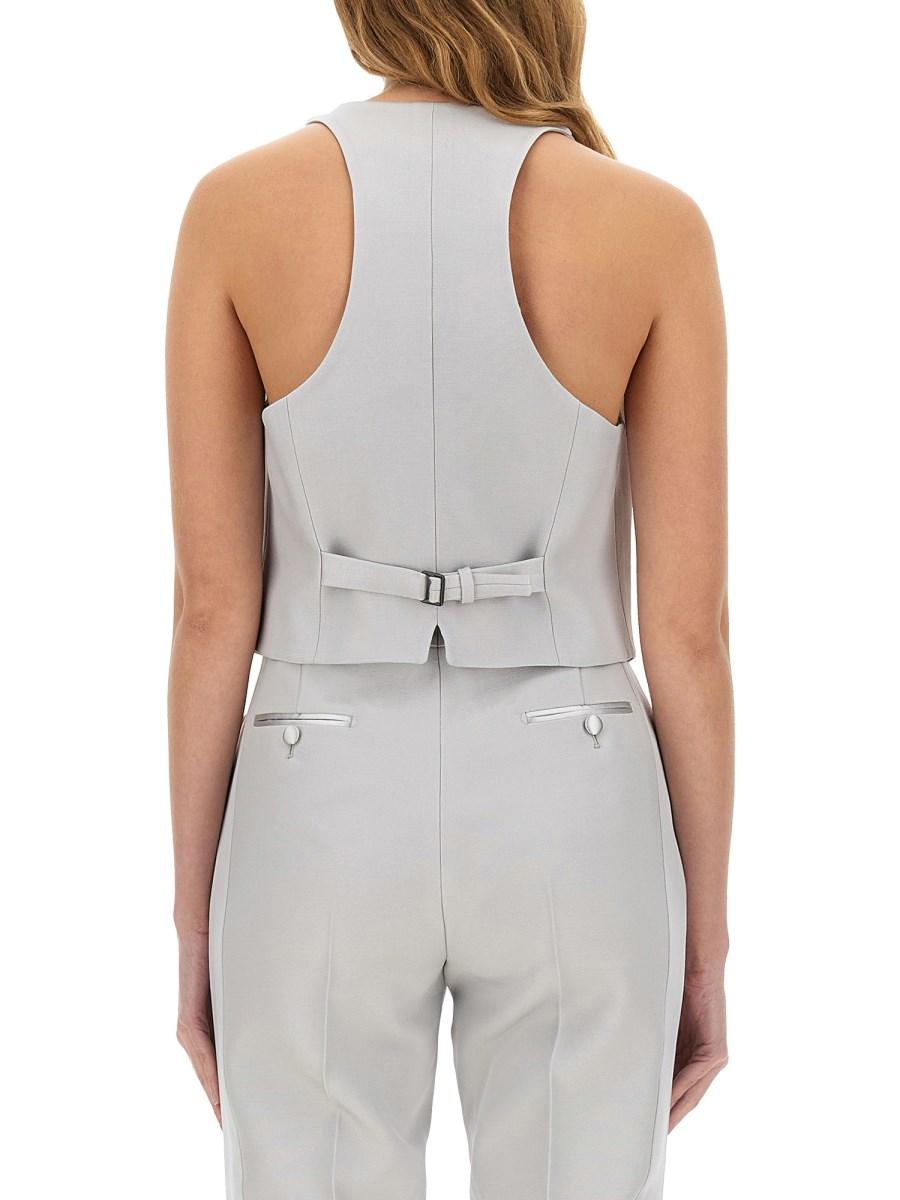TOM FORD GILET IN LANA DI SETA BARATHEA Sostegno trimestrale