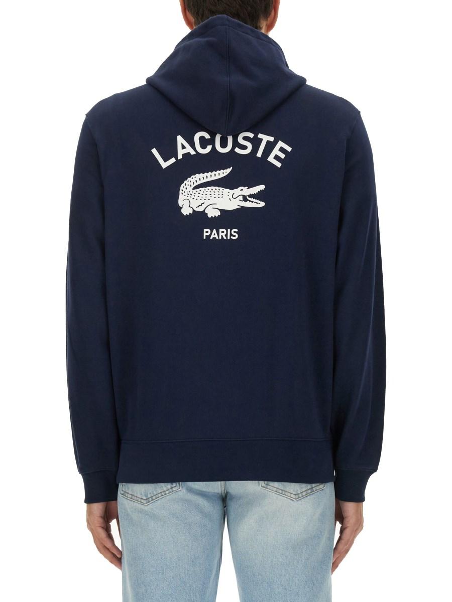 LACOSTE FELPA IN COTONE CON LOGO Nuovo