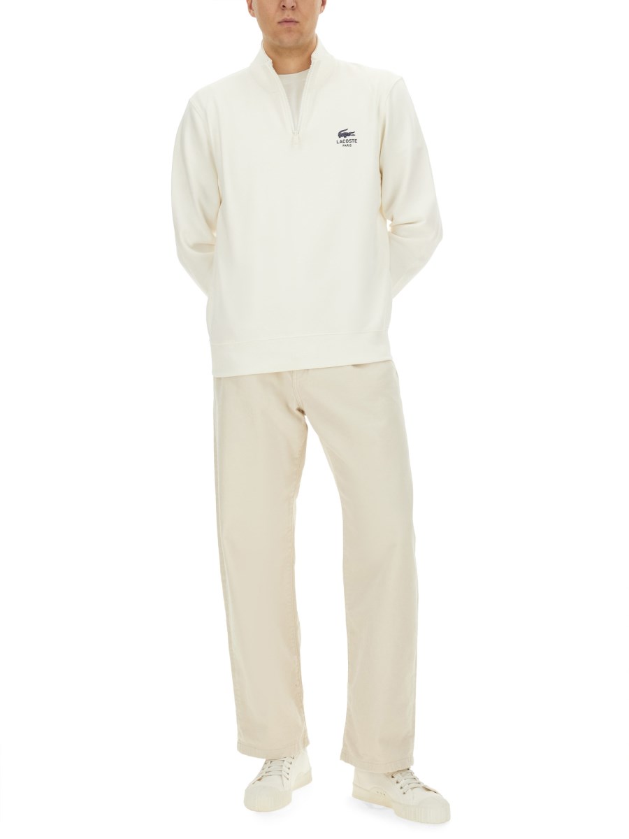 LACOSTE FELPA IN COTONE CON LOGO Qualità