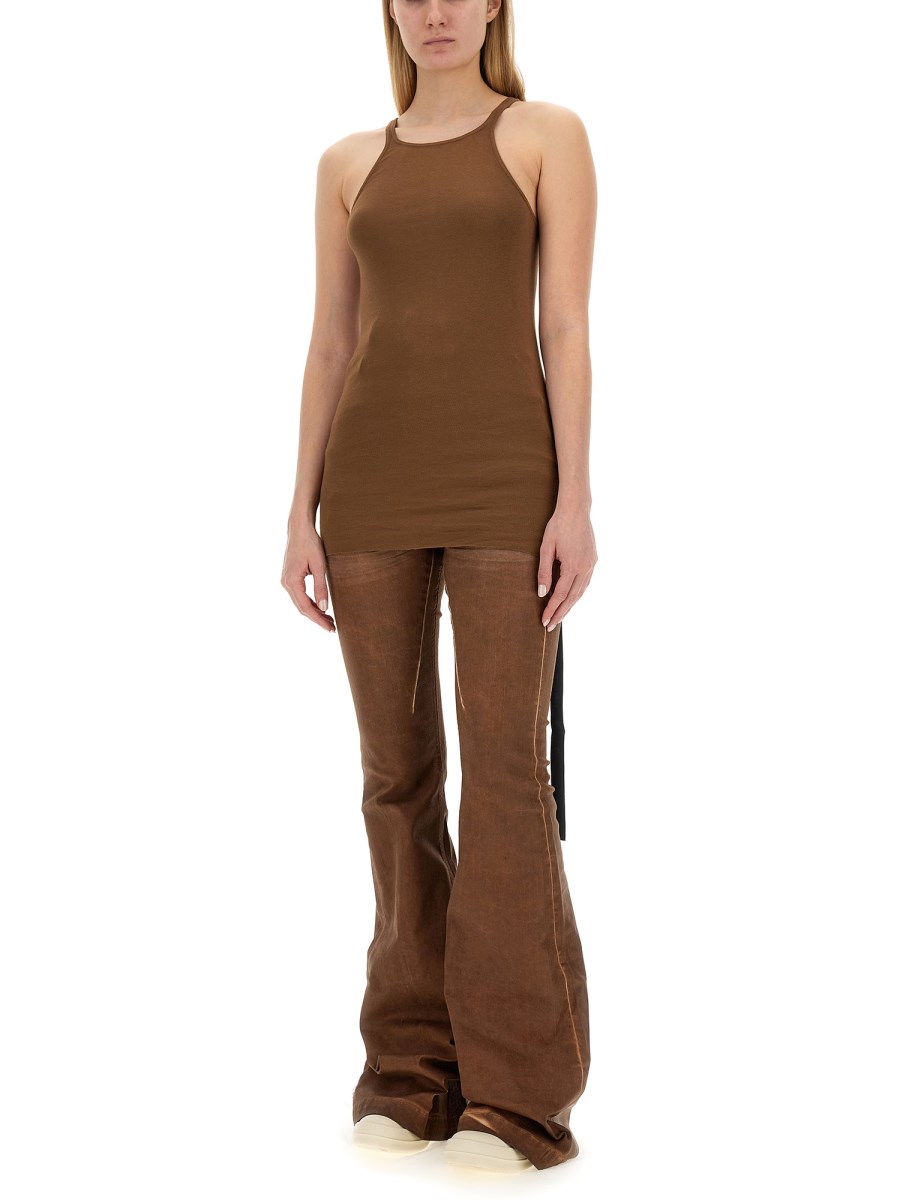 RICK OWENS DRKSHDW T-SHIRT "RACER BACK" IN COTONE Economico