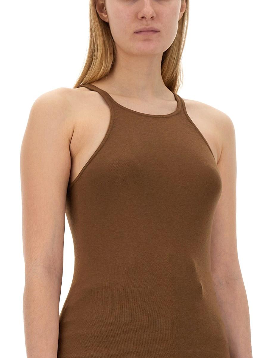 RICK OWENS DRKSHDW T-SHIRT "RACER BACK" IN COTONE Economico