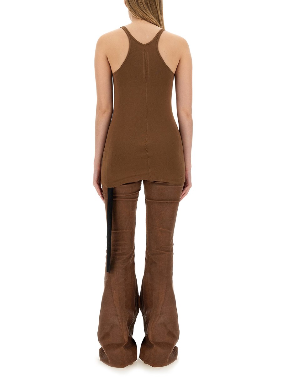 RICK OWENS DRKSHDW T-SHIRT "RACER BACK" IN COTONE Economico