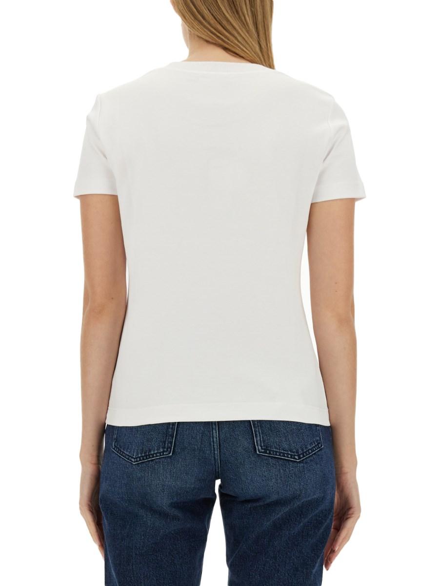 DOLCE & GABBANA T-SHIRT IN JERSEY DI COTONE CON LOGO In Linea