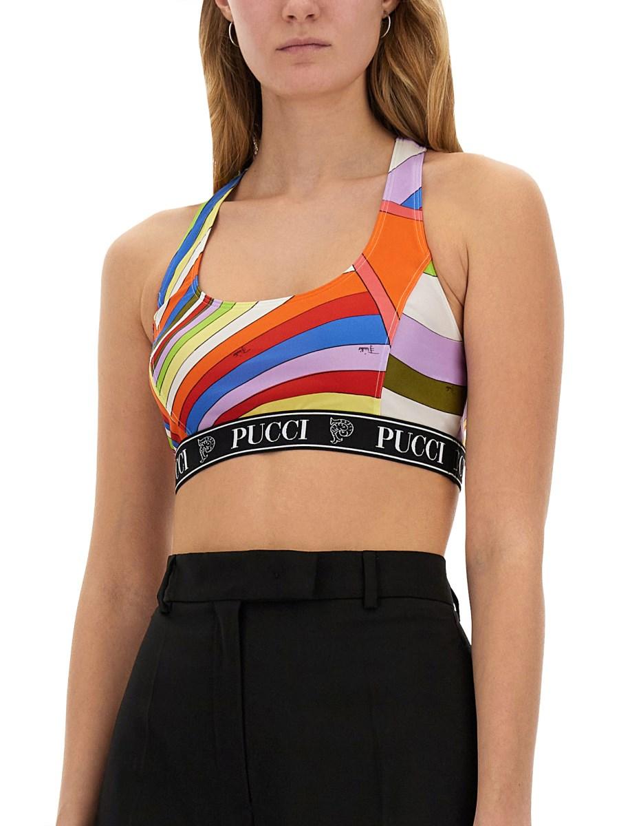 PUCCI TOP IN LYCRA CON STAMPA Prezzo Ridotto