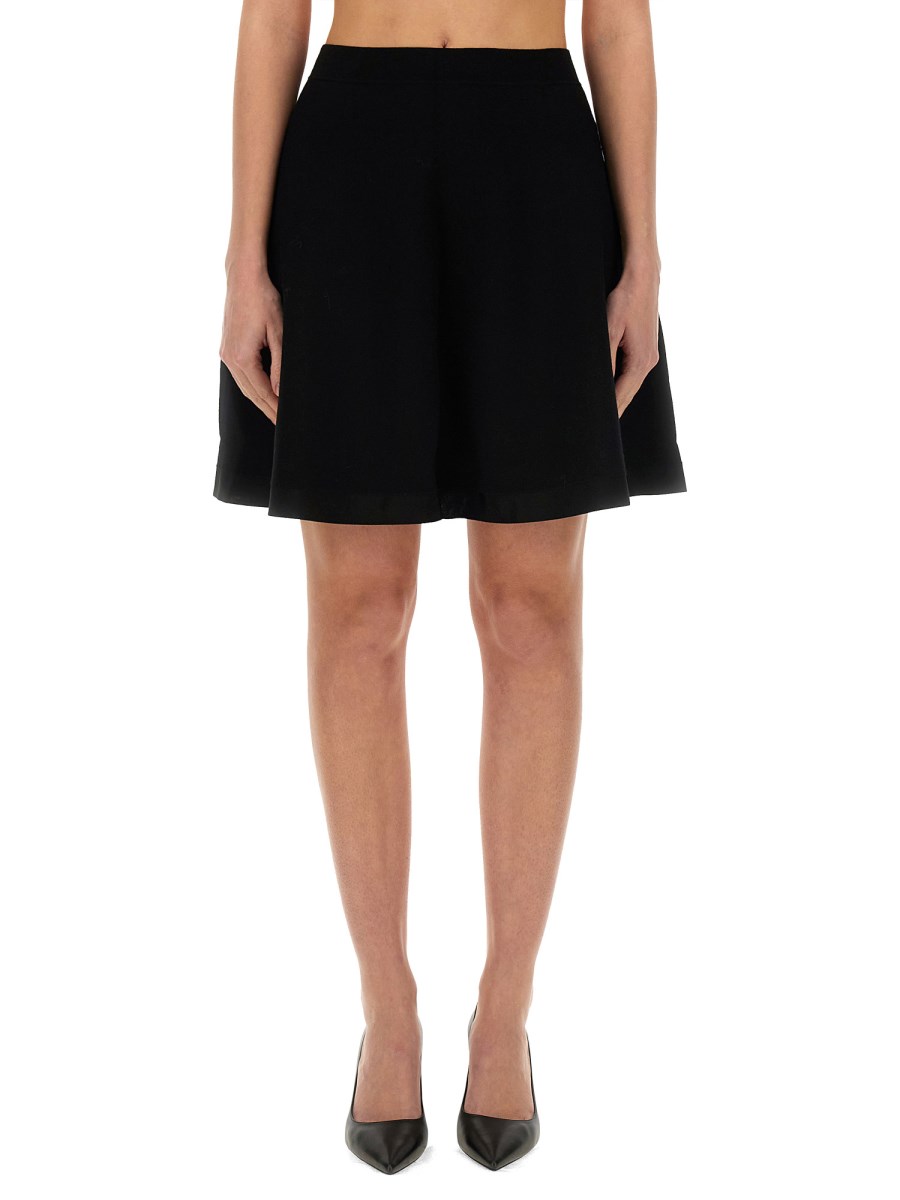 NINA RICCI MINIGONNA SVASATA IN MISTO LANA