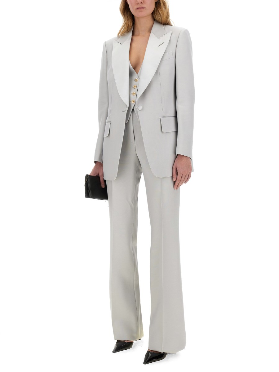 TOM FORD PANTALONE TAILORED TUXEDO WIDE LEG Saldi