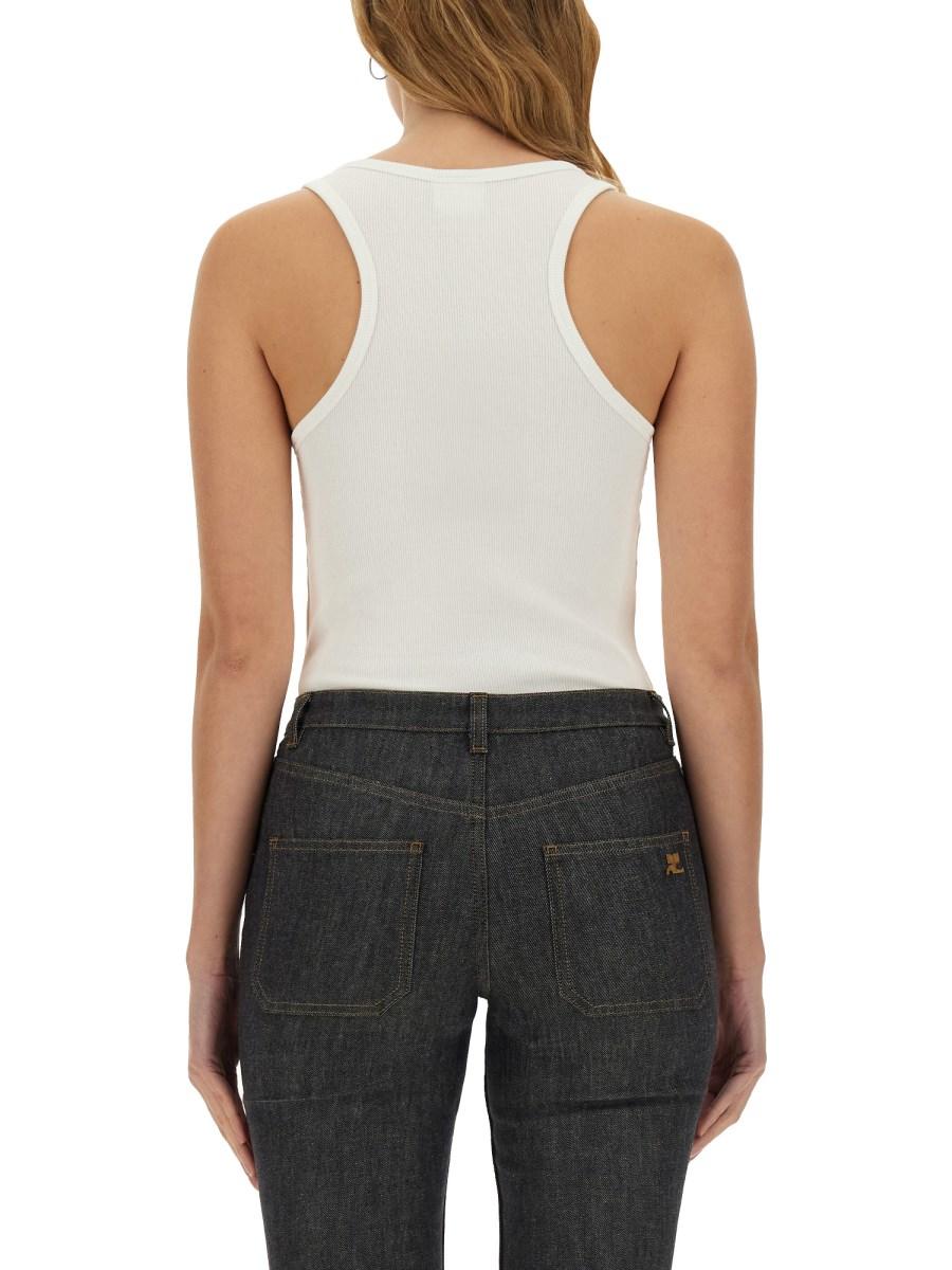 COURREGES TANK TOP RIB 90'S Vendita Calda