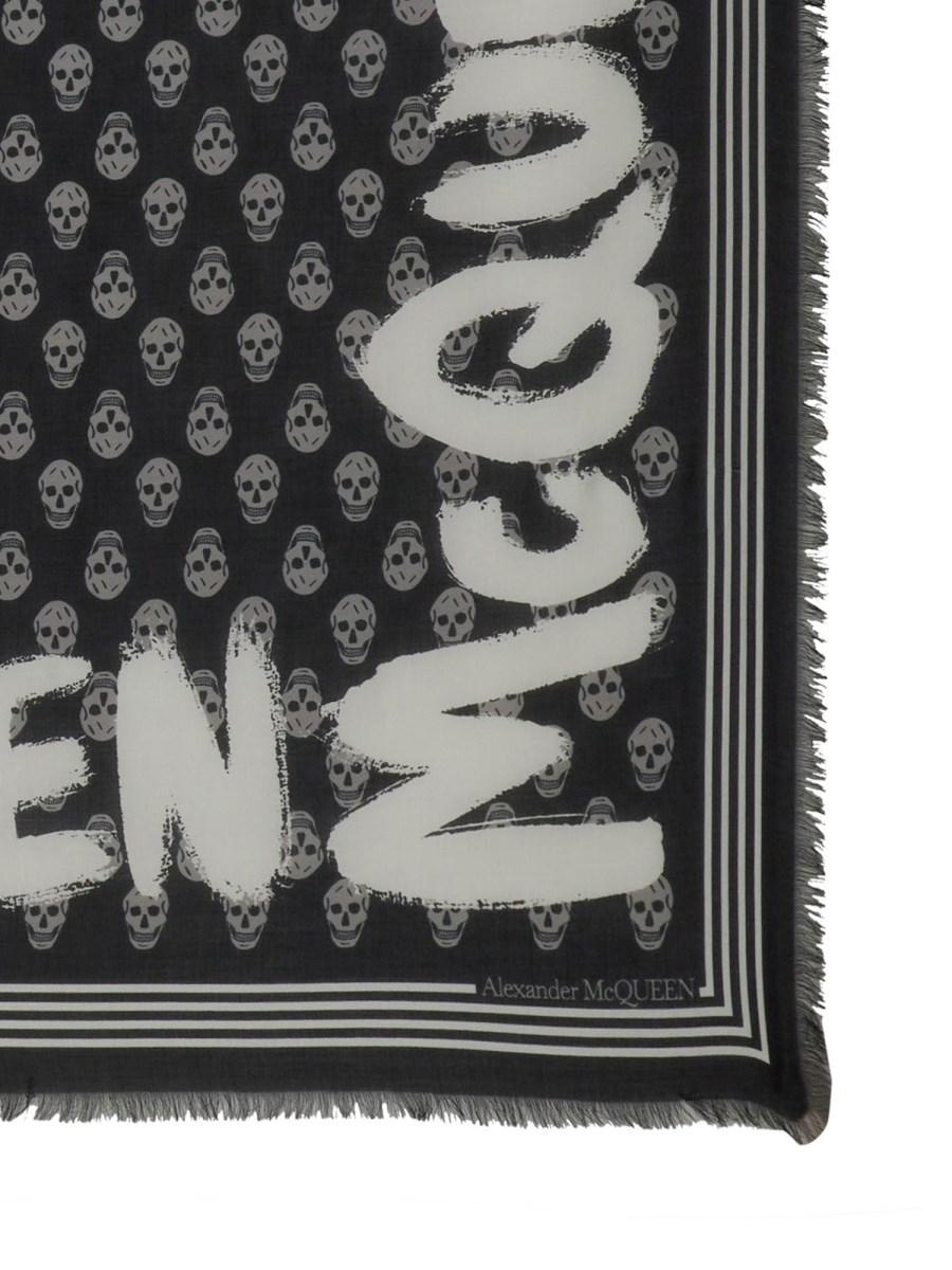 ALEXANDER McQUEEN FOULARD GRAFFITI BIKER Qualità Garantita