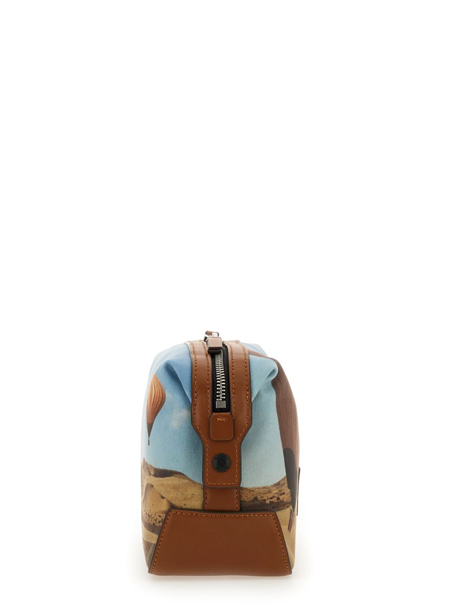 PAUL SMITH BEAUTY CASE CON STAMPA SIGNATURE STRIPE BALLOON IN TELA Promozione Limitata