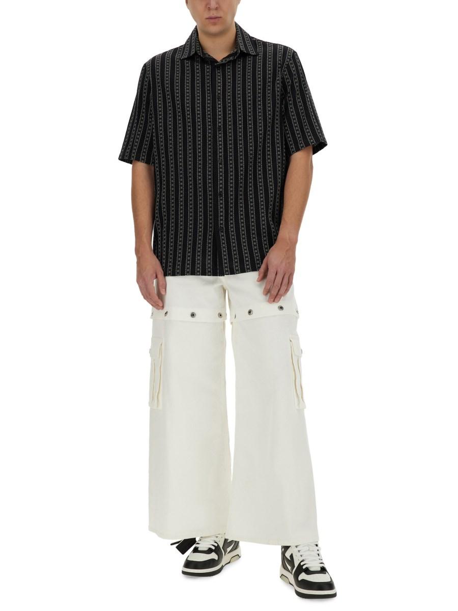 OFF-WHITE CAMICIA DA BOWLING CON MOTIVO ARROW STRIPES Fino Al -60%