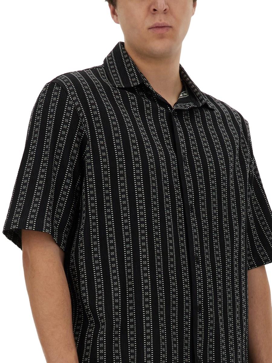 OFF-WHITE CAMICIA DA BOWLING CON MOTIVO ARROW STRIPES Fino Al -60%