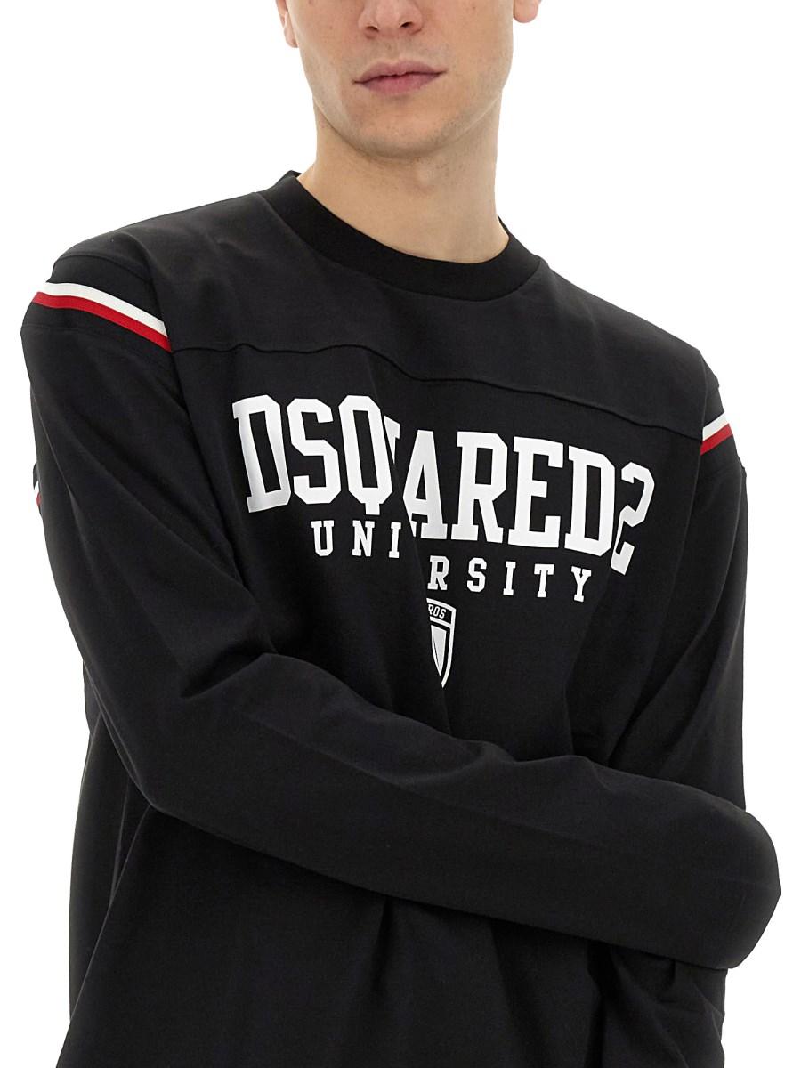 DSQUARED FELPA IN COTONE CON LOGO Outlet
