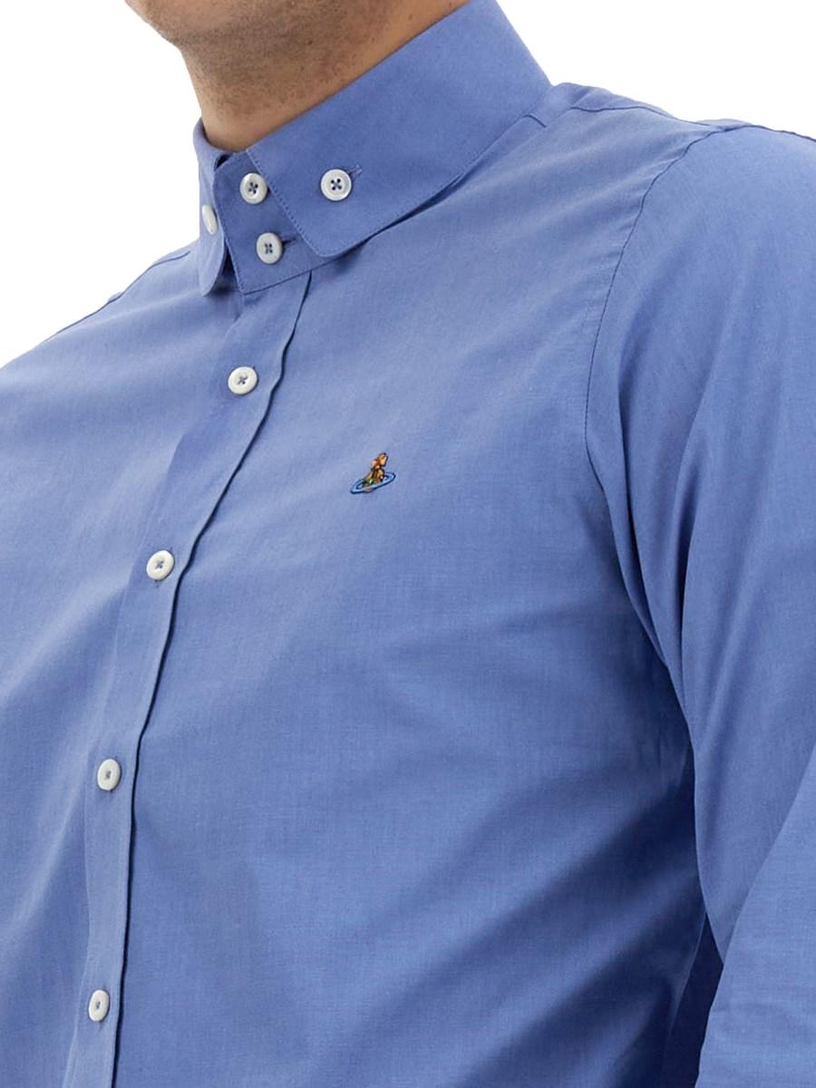 VIVIENNE WESTWOOD CAMICIA KRALL BUTTON DOWN IN COTONE Vendita Economica