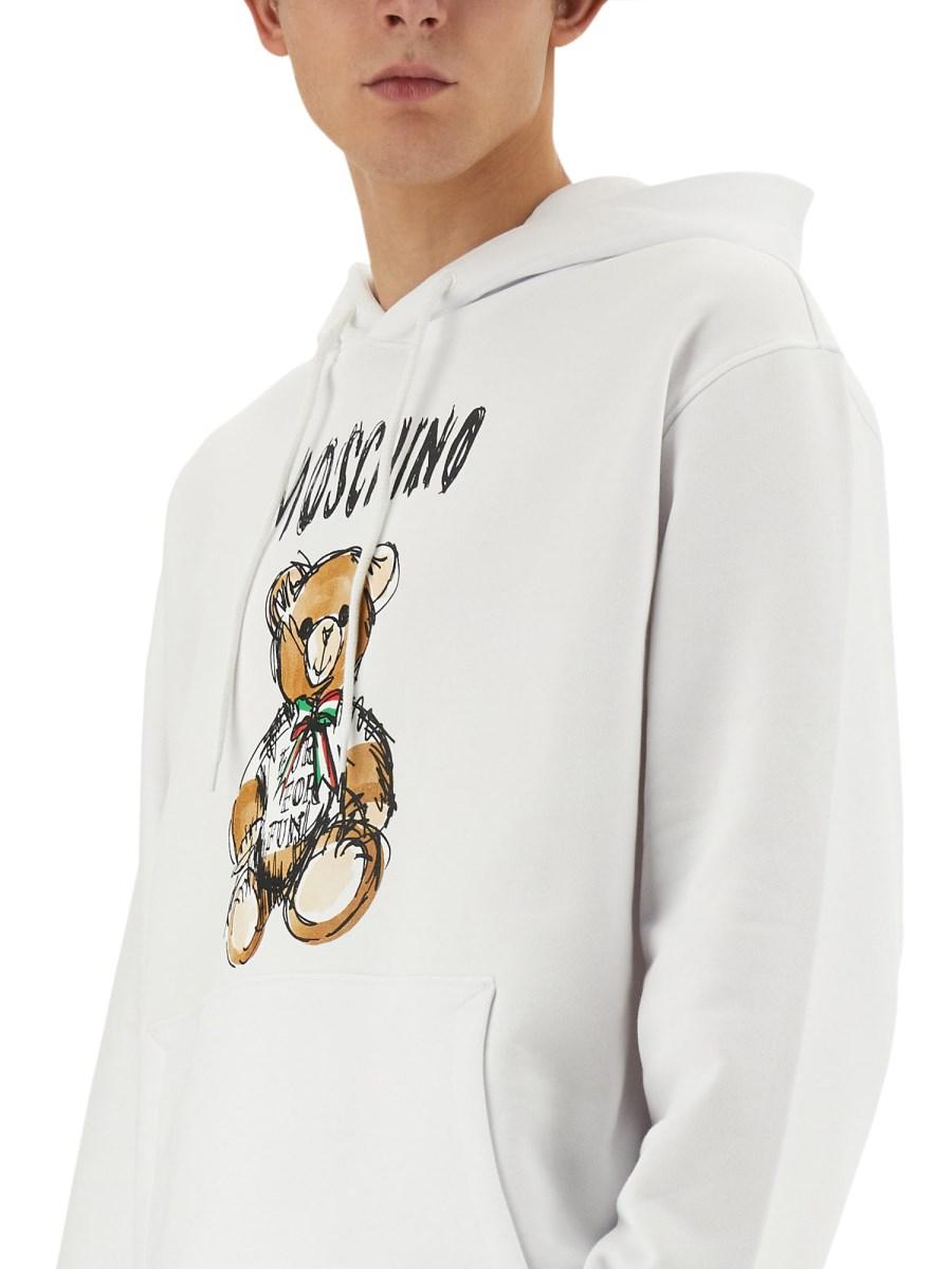 MOSCHINO FELPA IN COTONE CON STAMPA TEDDY 2025