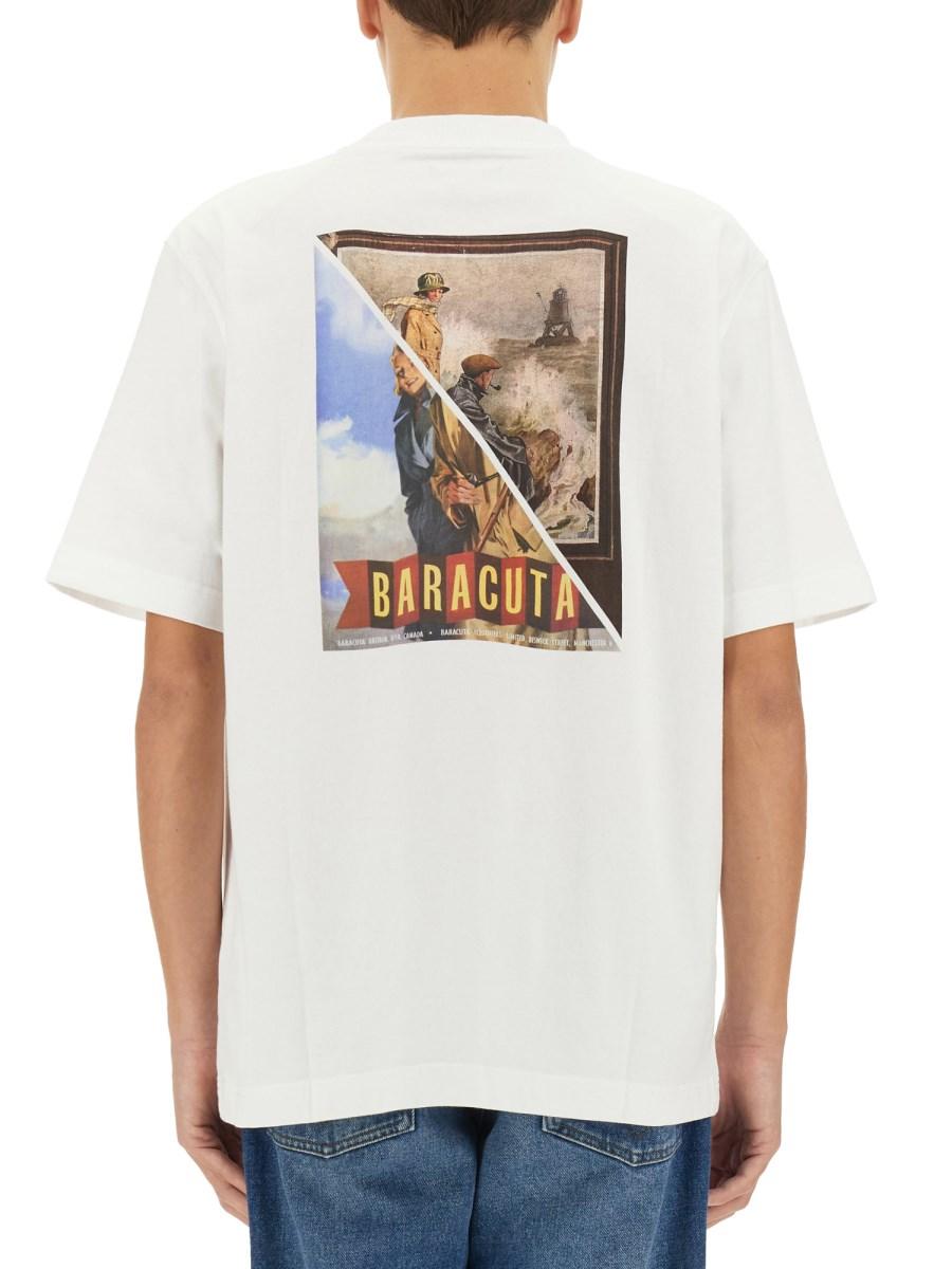 BARACUTA X BARBOUR T-SHIRT IN JERSEY CON LOGO Affare Del Giorno