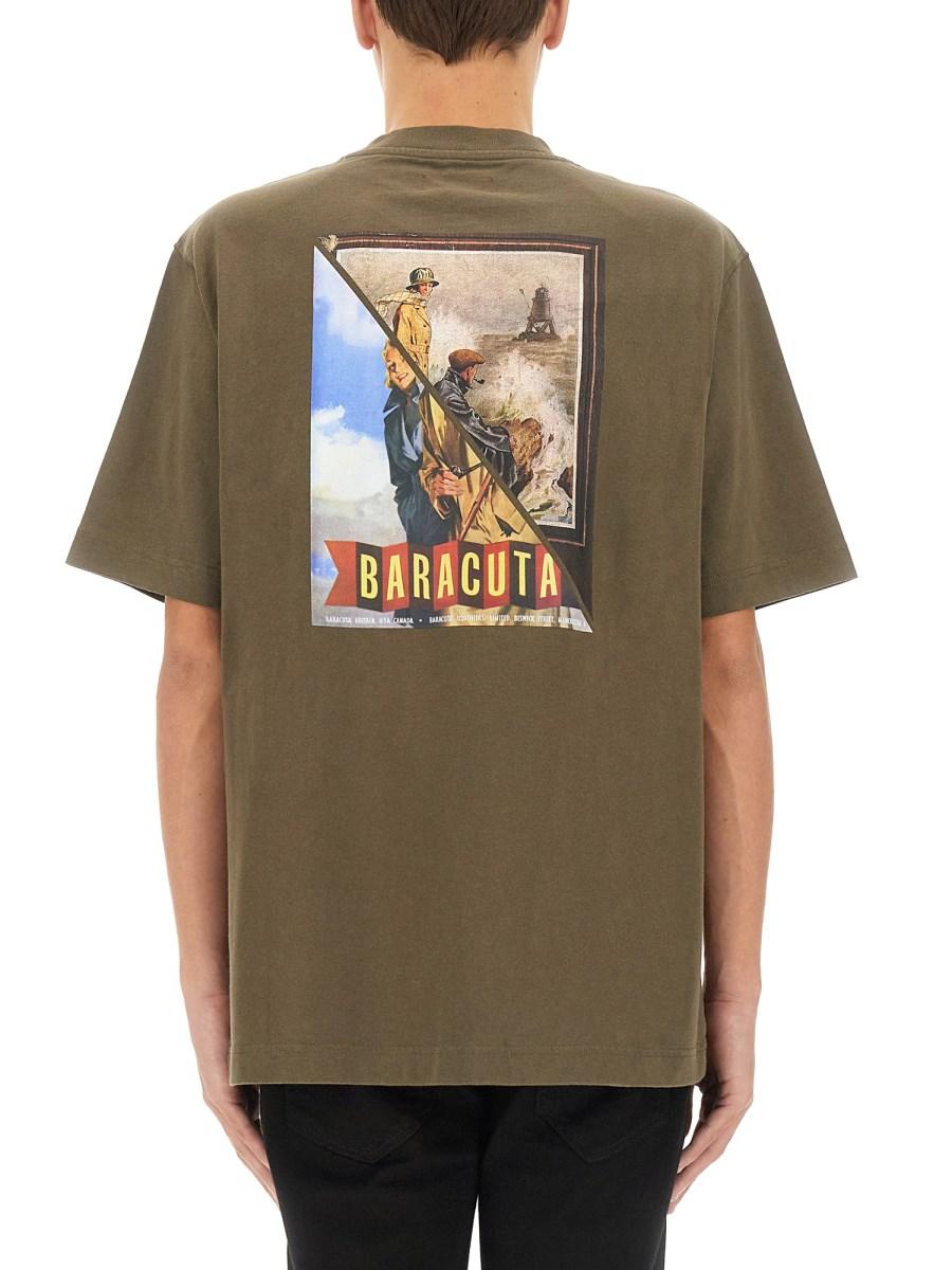 BARACUTA X BARBOUR T-SHIRT IN JERSEY CON LOGO Sottocosto