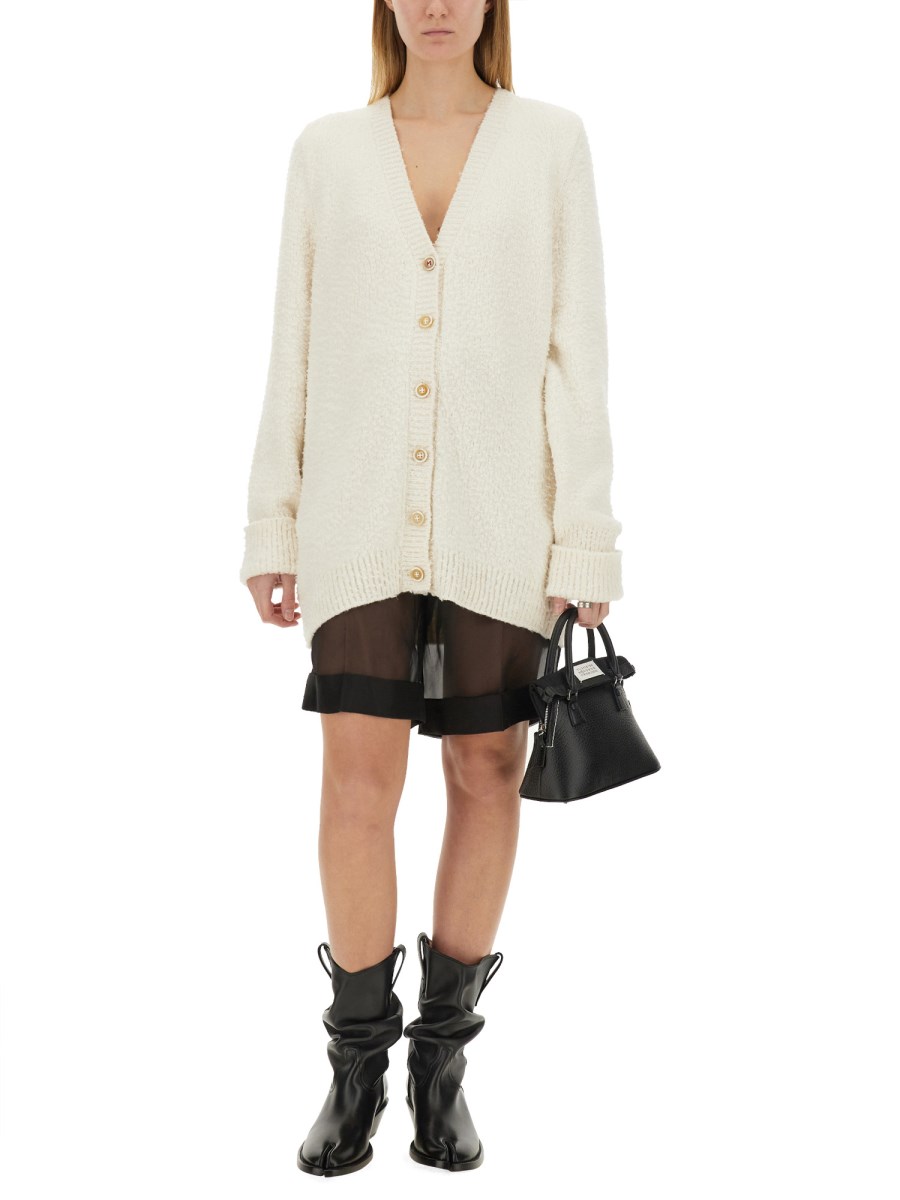 MAISON MARGIELA CARDIGAN OVERSIZE EFFETTO INFELTRITO Saldi Di Fabbrica