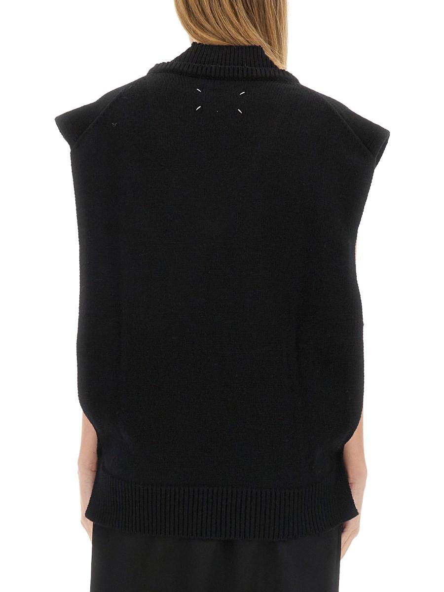 MAISON MARGIELA GILET IN MAGLIA A STRATI I Più Venduti