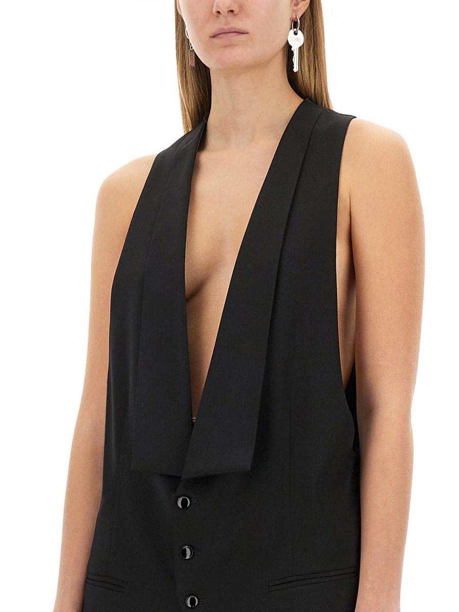MM6 MAISON MARGIELA GILET MONOPETTO IN TWILL Italia