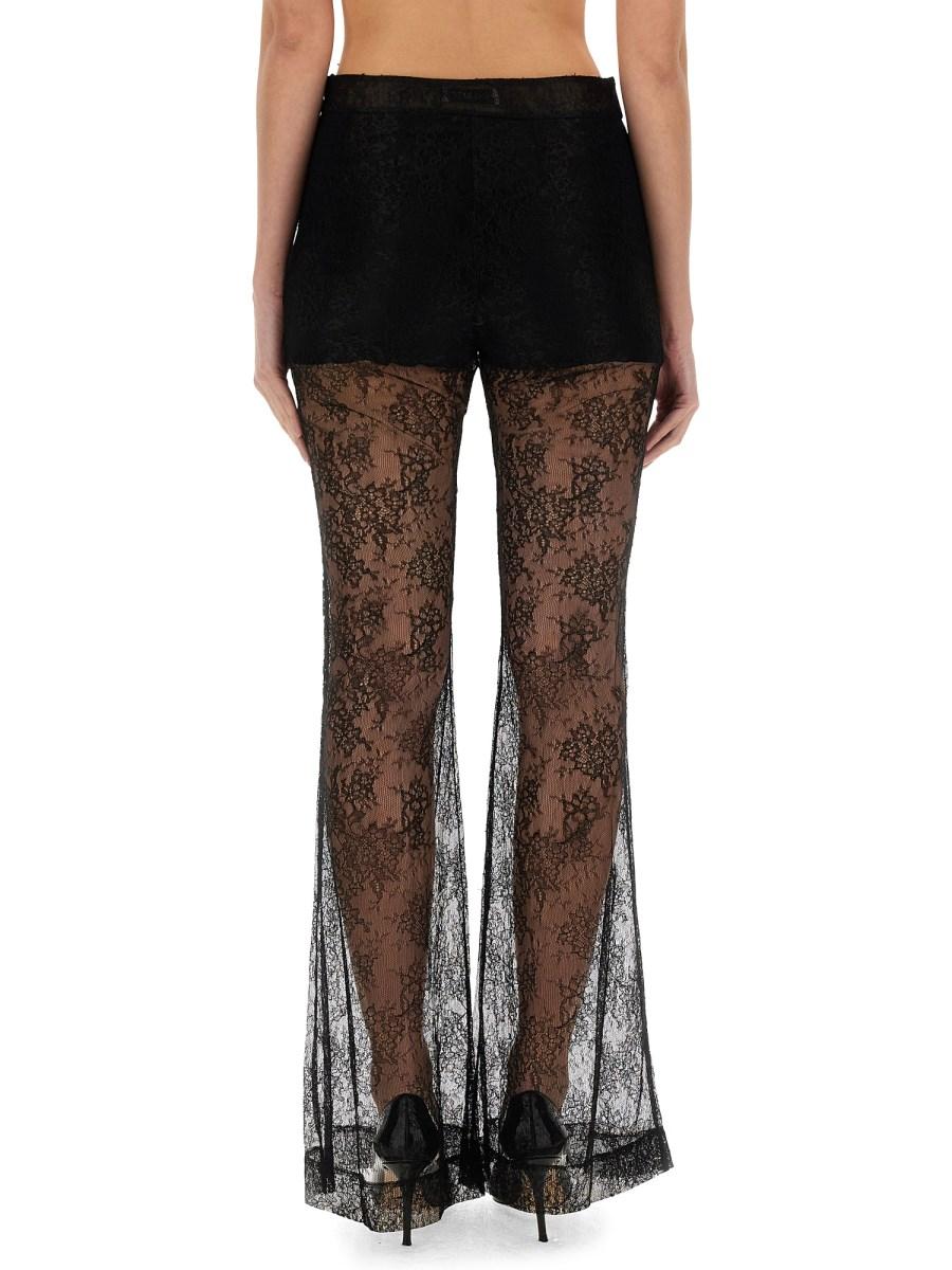 NINA RICCI PANTALONE SVASATO IN PIZZO CHANTILLY Spedizione Gratuita