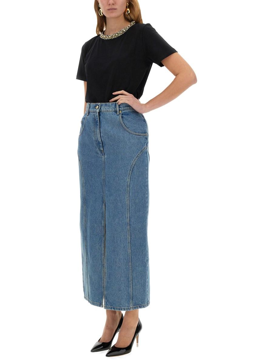 NINA RICCI T-SHIRT CON COLLO RICAMATO Pezzi Unici