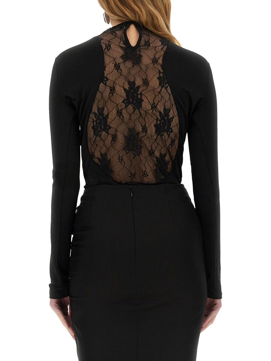 NINA RICCI TOP CON INSERTO IN PIZZO Soddisfazione Garantita