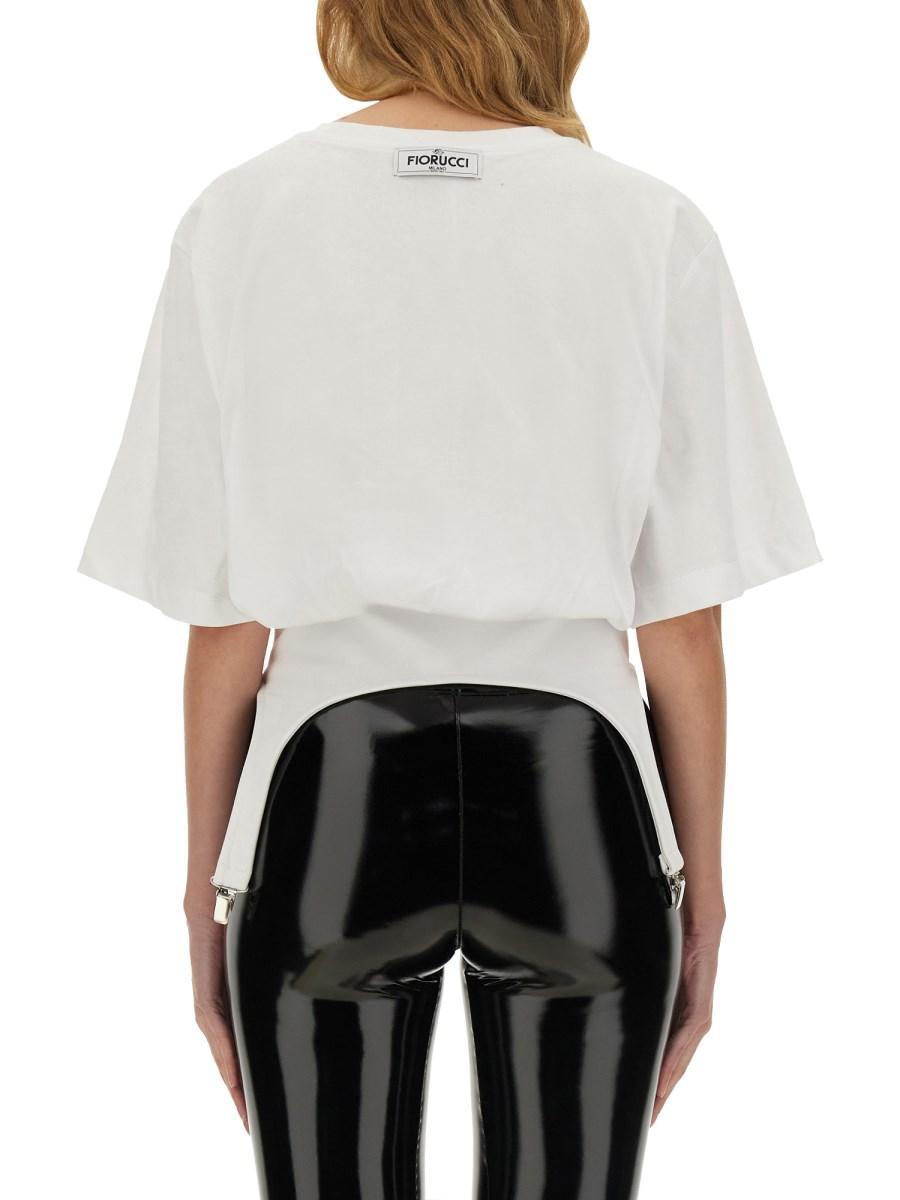 FIORUCCI T-SHIRT IN COTONE CON BRETELLE Consegna Veloce