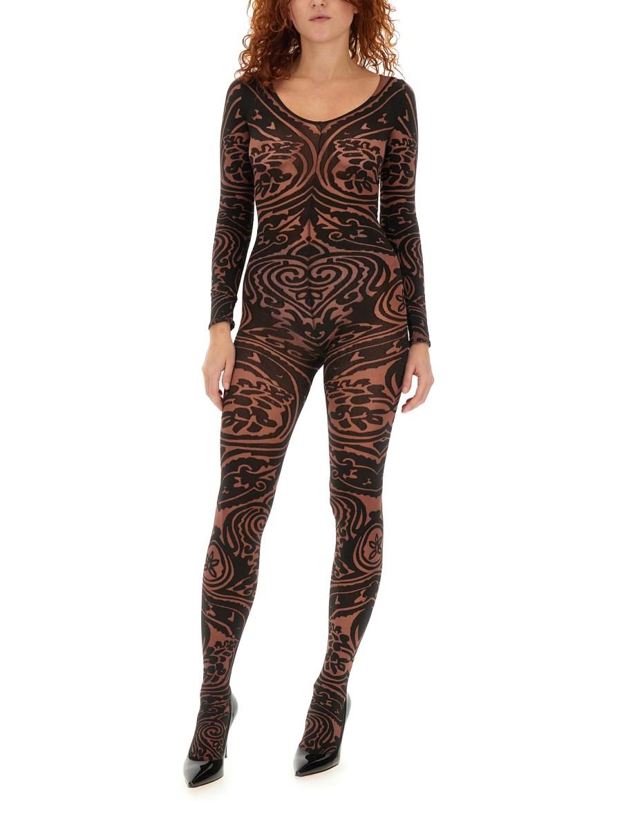 ETRO X WOLFORD BODYSUIT ETRO X WOLFORD IN NYLON CON MOTIVO PAISLEY TATTOO Acquista Ora