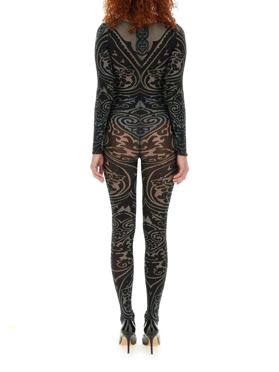ETRO X WOLFORD BODYSUIT ETRO X WOLFORD IN NYLON CON MOTIVO PAISLEY TATTOO Consegna Veloce