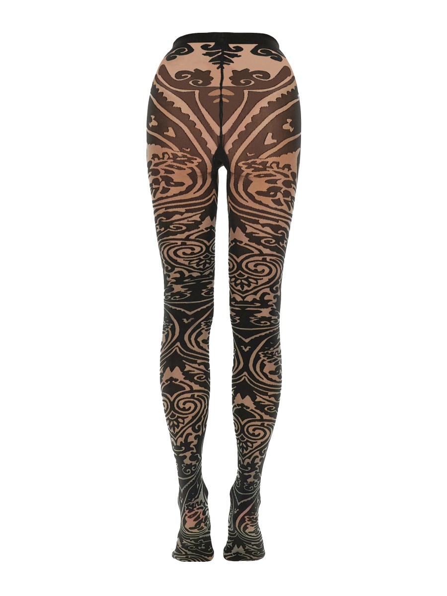 ETRO X WOLFORD COLLANT ETRO X WOLFORD IN NYLON CON MOTIVO PAISLEY TATTOO Fino Al -60%