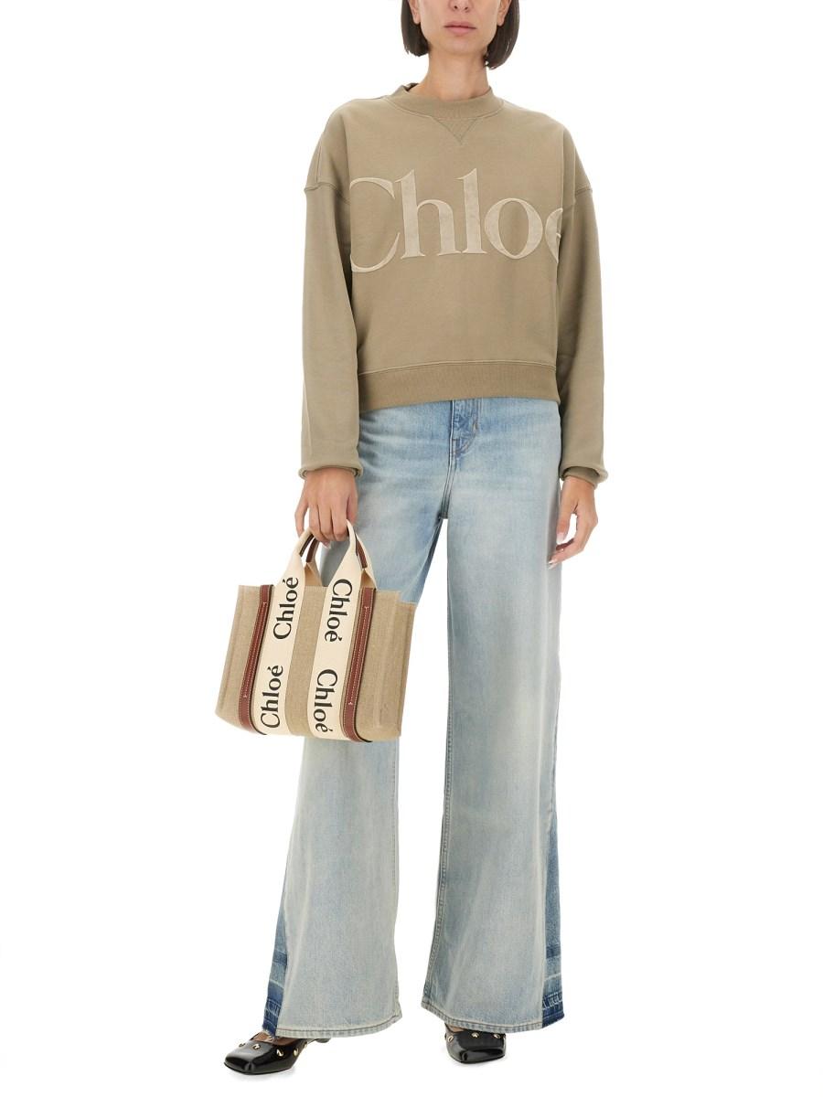CHLOE&#39; JEANS WIDE LEG Sottocosto
