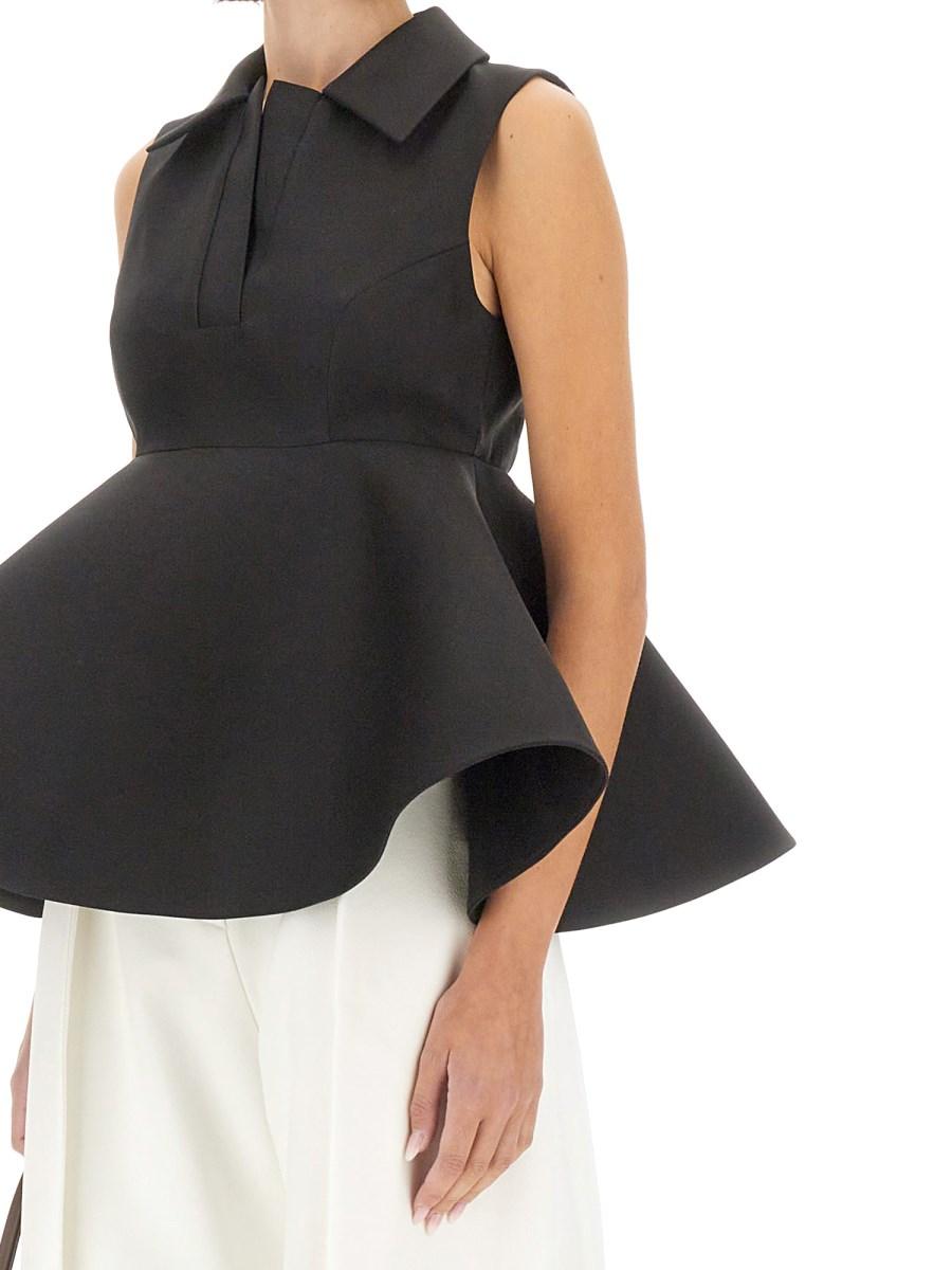 JACQUEMUS TOP SPALLA CON VOLANT Offerta