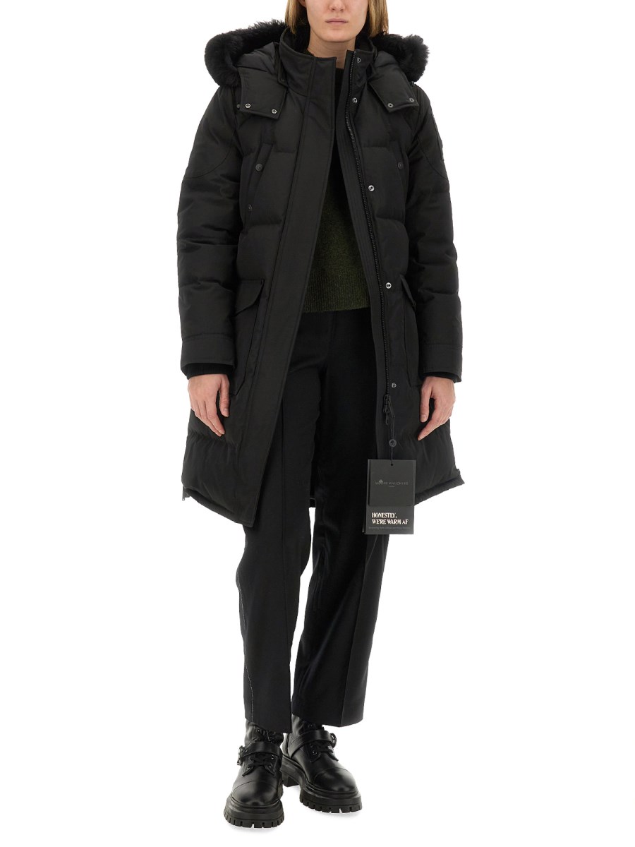 MOOSE KNUCKLES PARKA CON CAPPUCCIO IN SHEARLING Saldi
