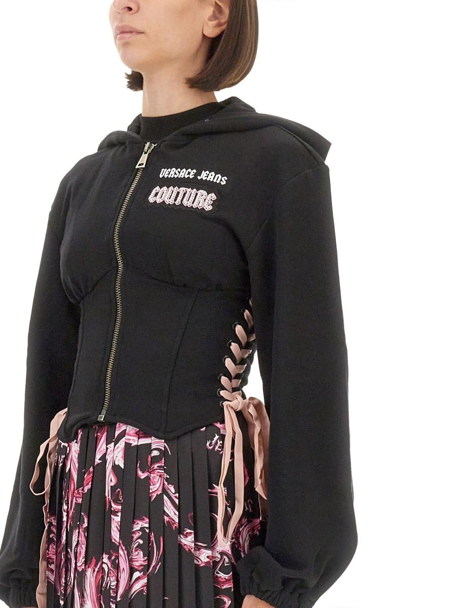 VERSACE JEANS COUTURE FELPA IN COTONE CON LOGO 2025