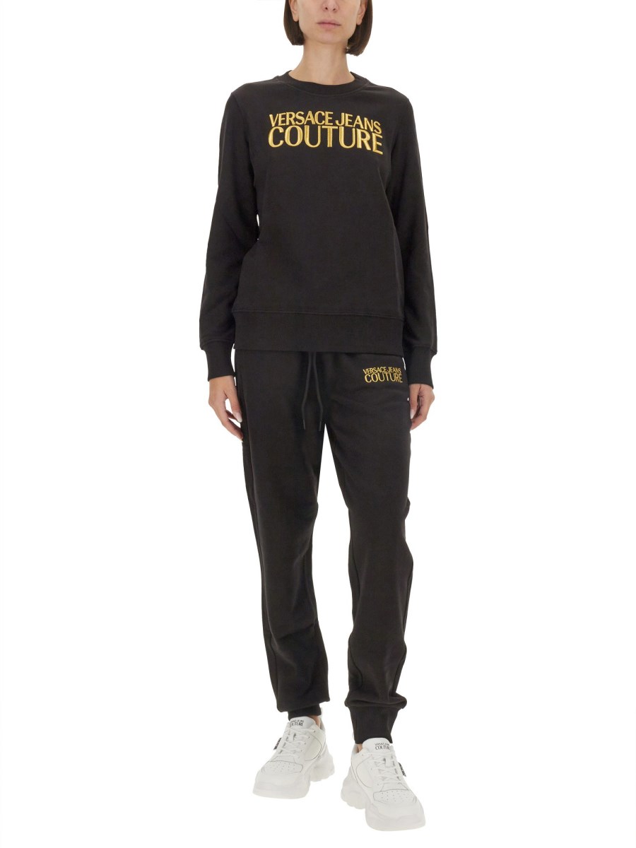 VERSACE JEANS COUTURE FELPA IN COTONE CON LOGO Qualità