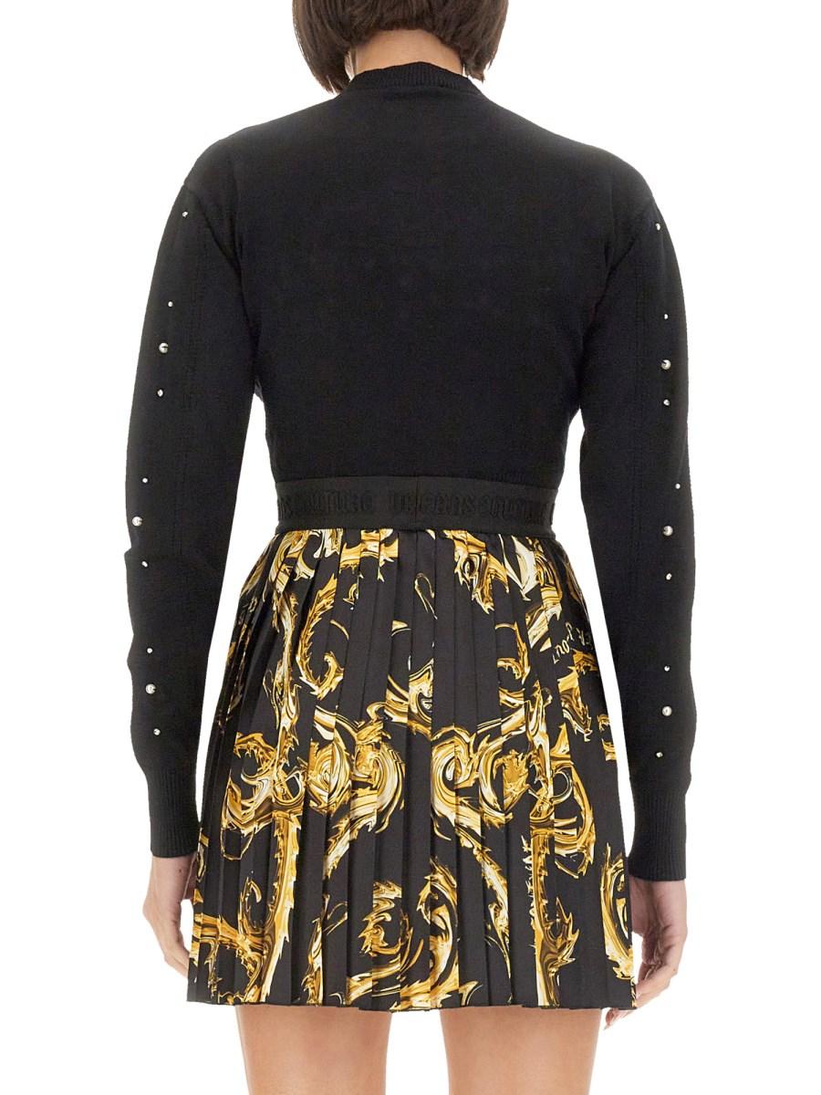 VERSACE JEANS COUTURE MAGLIA IN VISCOSA CON LOGO Promozione
