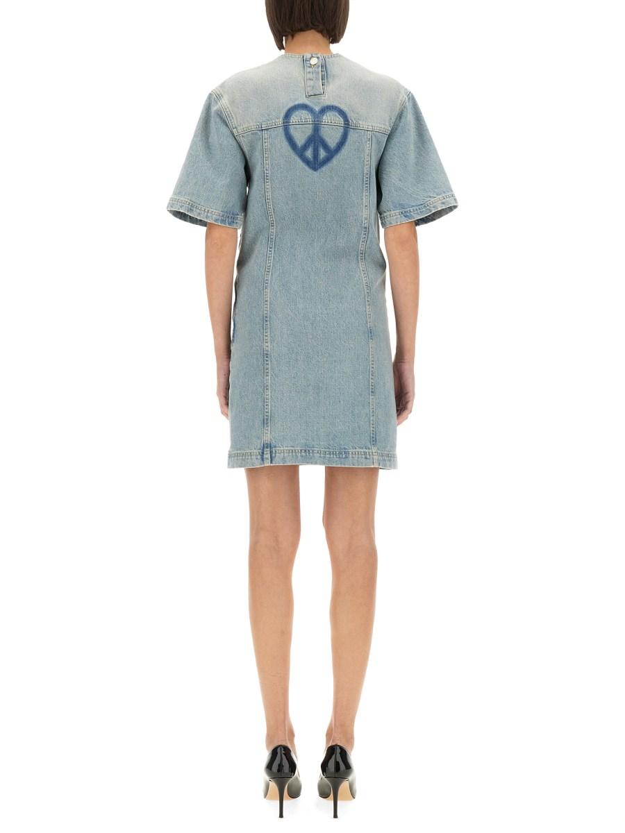 MOSCHINO JEANS ABITO MINI IN DENIM SMART CODES Prezzo Ridotto