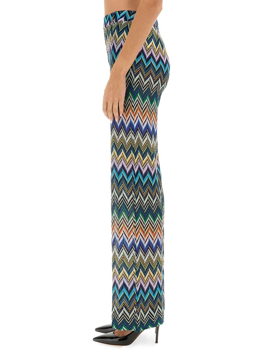 MISSONI PANTALONE DRITTO CON ZIG ZAG SFALSATO IN VISCOSA Offerta