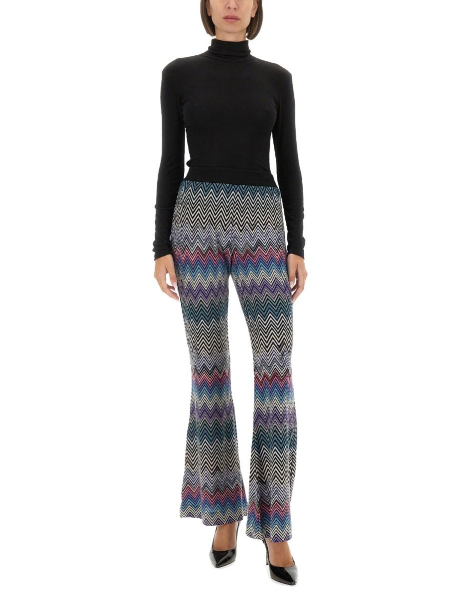 MISSONI PANTALONE FLARE ZIG-ZAG IN LANA Novità