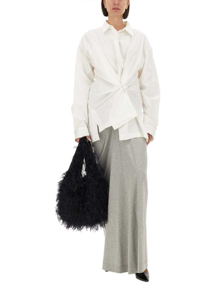 DRIES VAN NOTEN CAMICIA OVERSIZE FIT IN POPELINE DI COTONE In Saldo